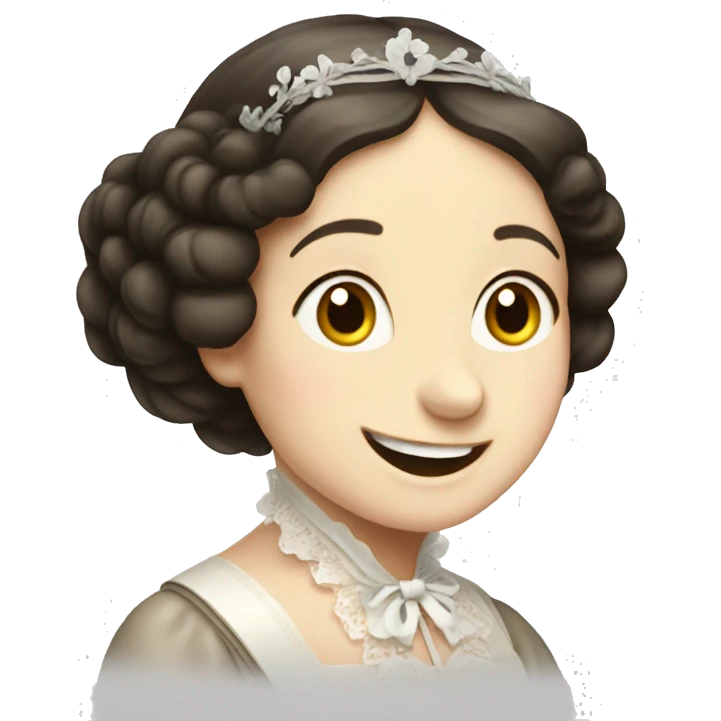 historical figure Ada Lovelace cheering emoji