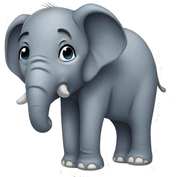 Crying elephant emoji