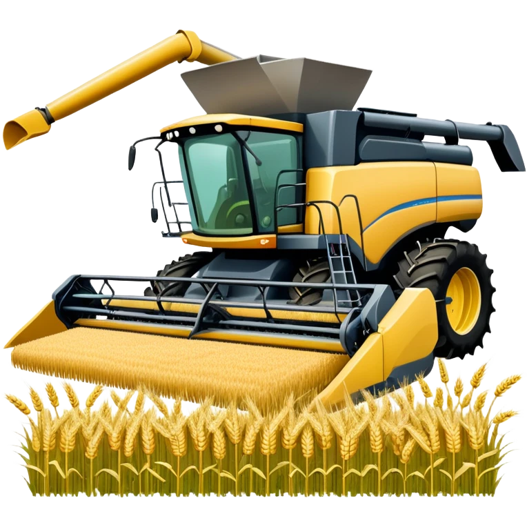 An icon featuring a wheat field, a combine harvester, fertilizer formulas, and plant cells, symbolizing agronomy. The design includes farming tools and crops, representing agricultural science, crop production, and plant biology. Transparent background highlights sustainable farming and growth. emoji