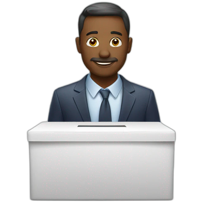 man voting emoji