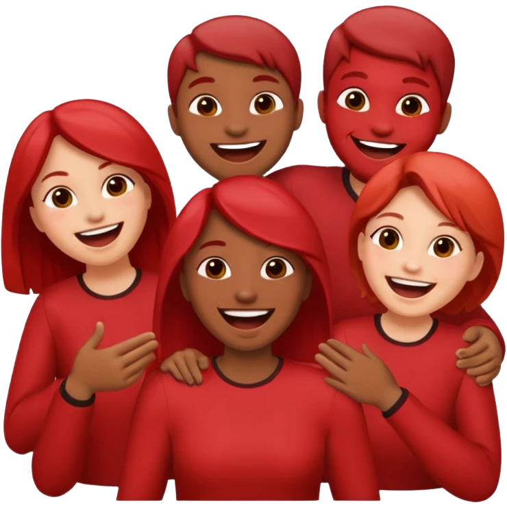 Red group peoples  emoji