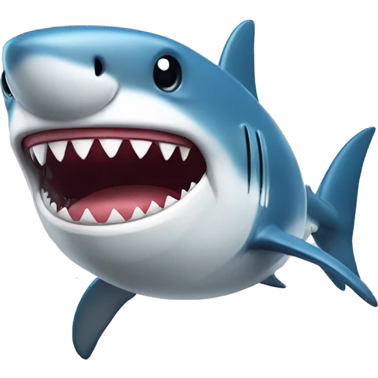 shark with smile emoji