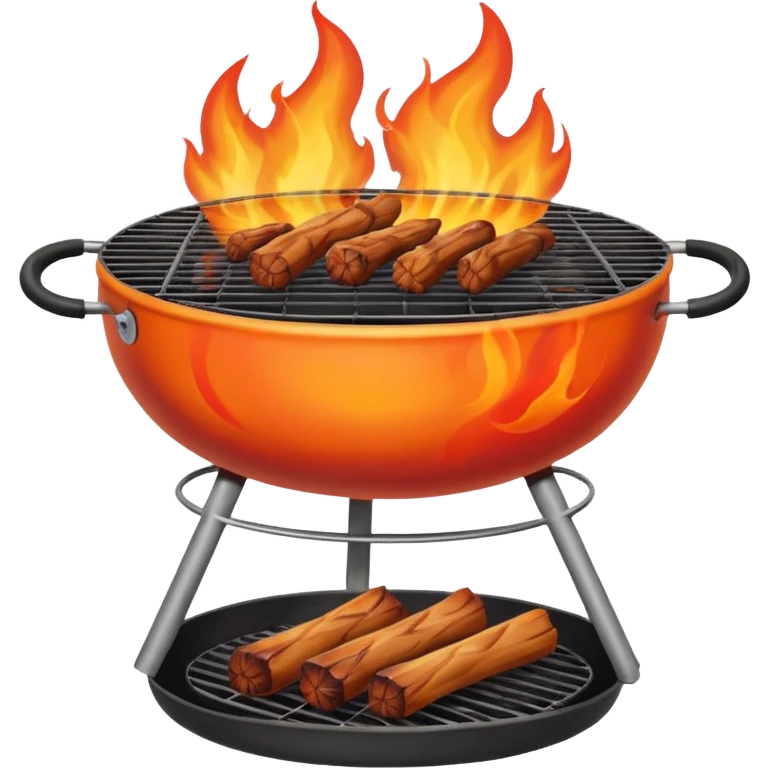 Bbq on fire emoji