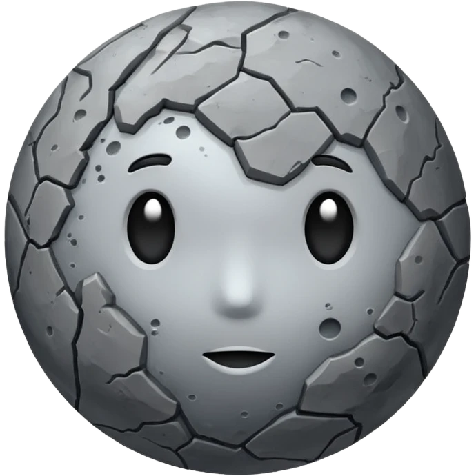 The planet Mercury with no face emoji