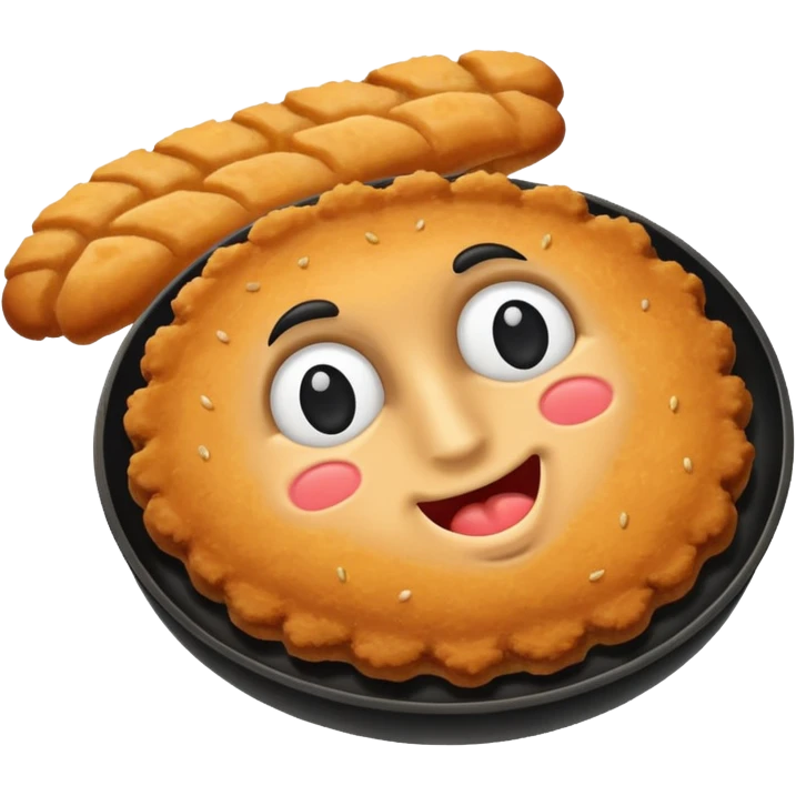 Black schnitzel emoji