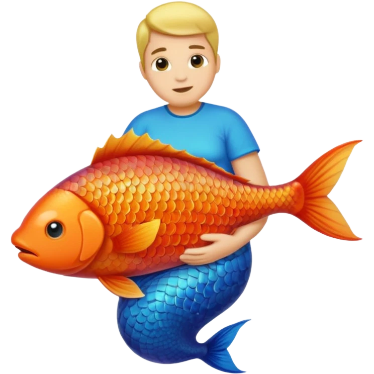 Pregnant man fish emoji