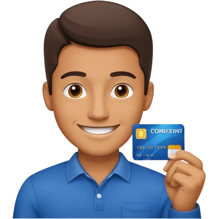 man with debit card emoji