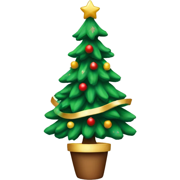 Coquette Christmas tree emoji