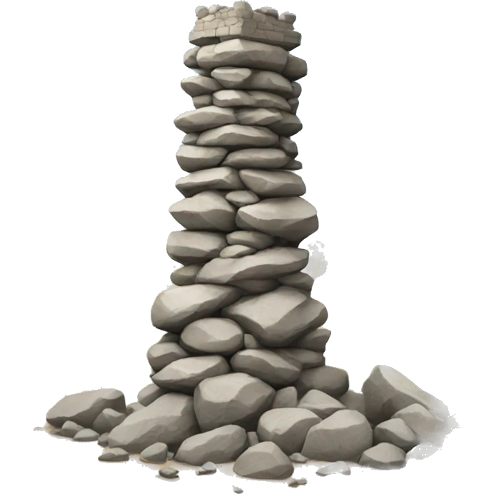 tower made from rocks emoji