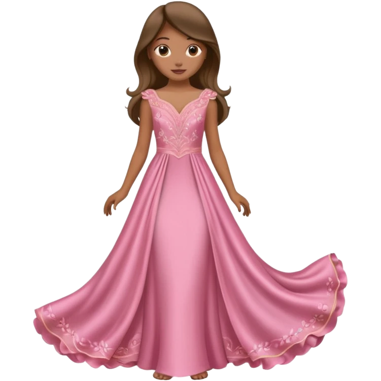 Gown in pink for kids emoji