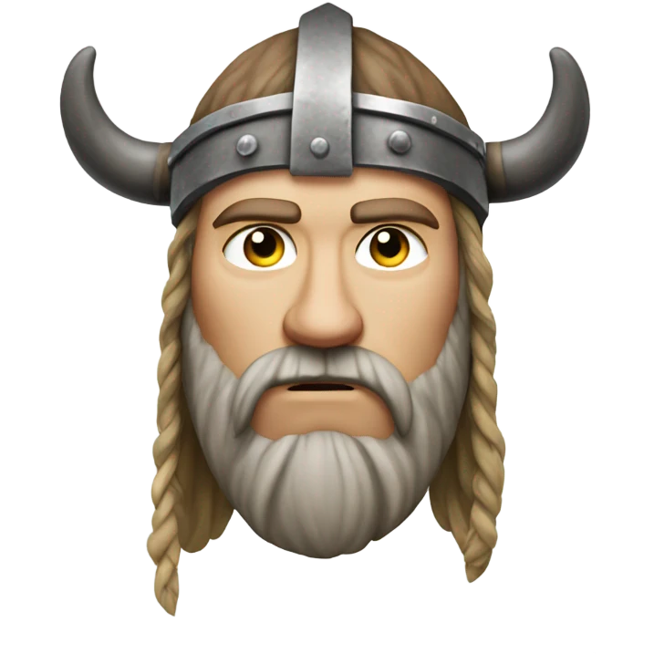 Viking photorealistic serious emoji