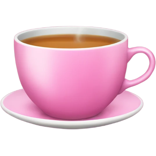 Steaming cup of tea in pink mug emoji