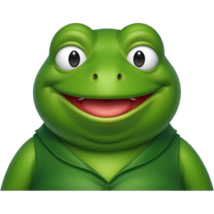 Fat Kermit the frog emoji