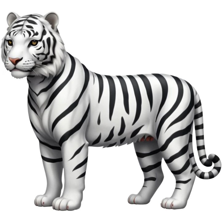 White tiger full with body emoji