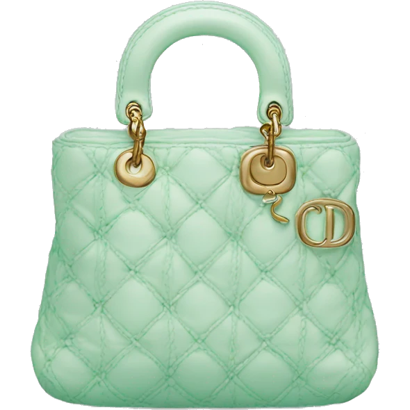 Mint green dior bag emoji