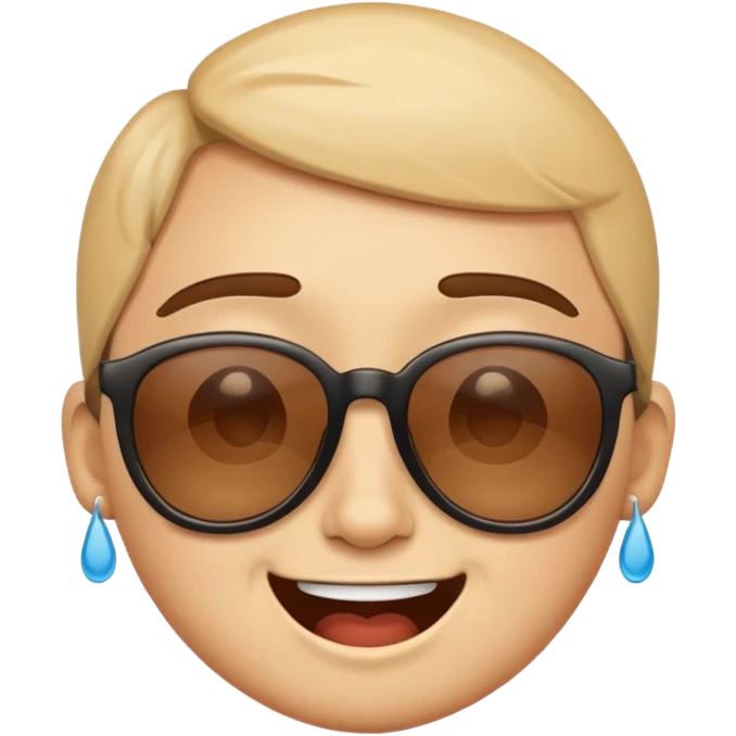 crying face with sunglasses emoji