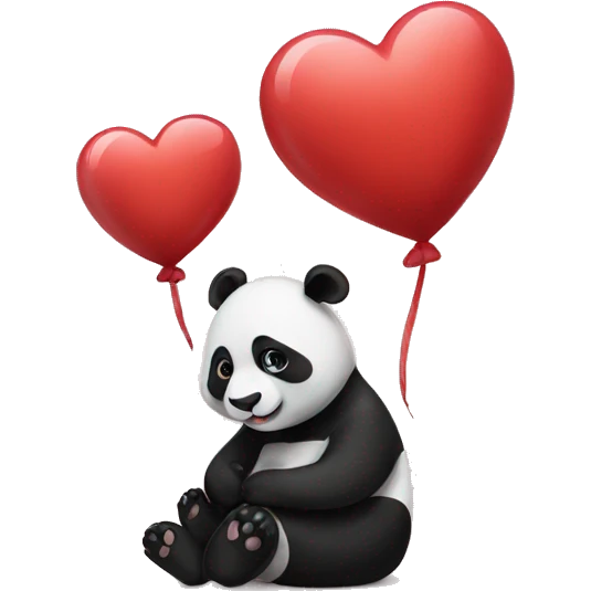 Panda love emoji
