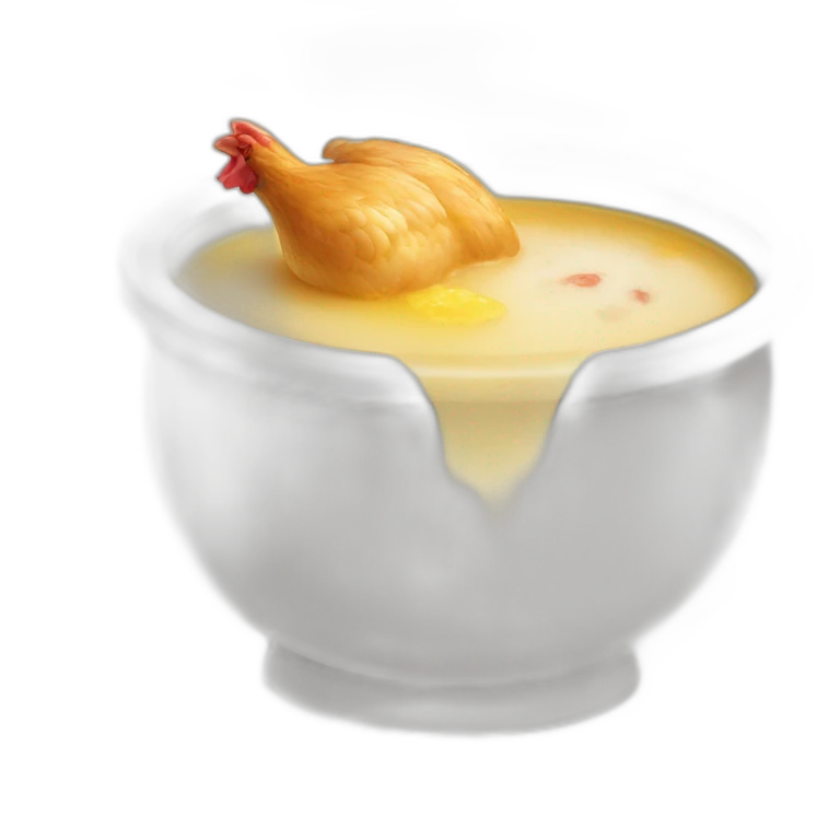 Chicken soup emoji