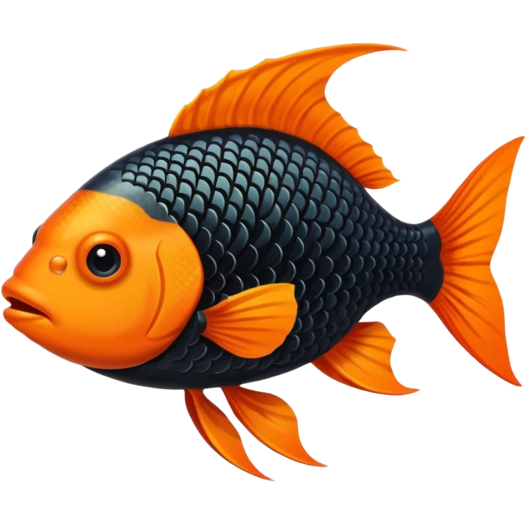 Orange siyah Fish emoji