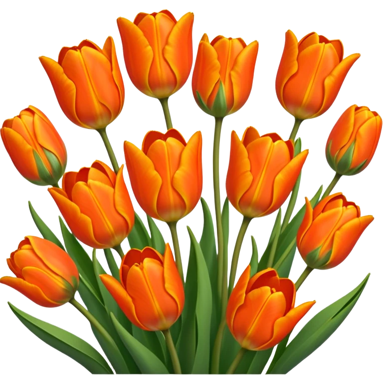 Orange tulips emoji
