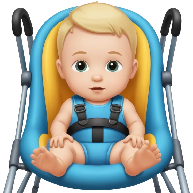 Baby boy in bouncer emoji