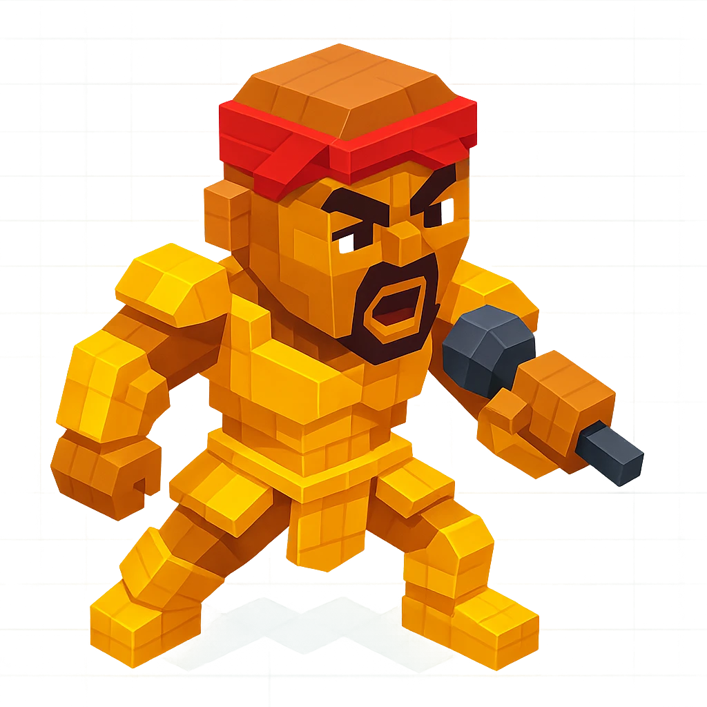 2Pac in gold armor, dynamic pose, microphone in hand, intense expression emoji