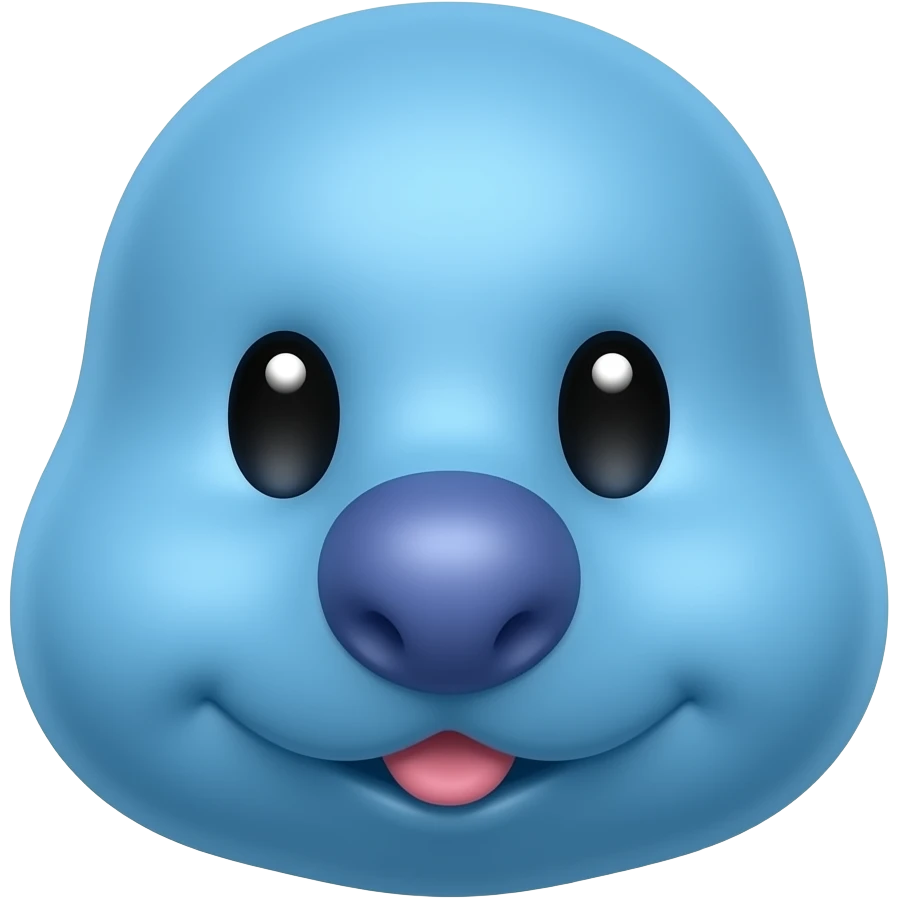 Blue 🔵 emoji mewing emoji