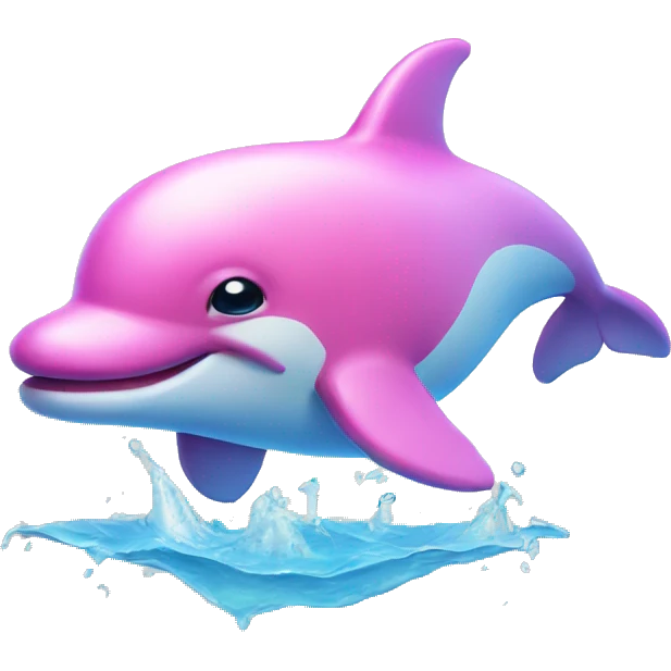 Pink dolphin emoji