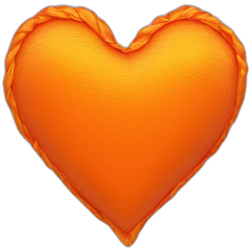 orange heart in silk emoji