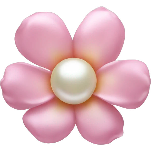 Pearl light pink flower emoji