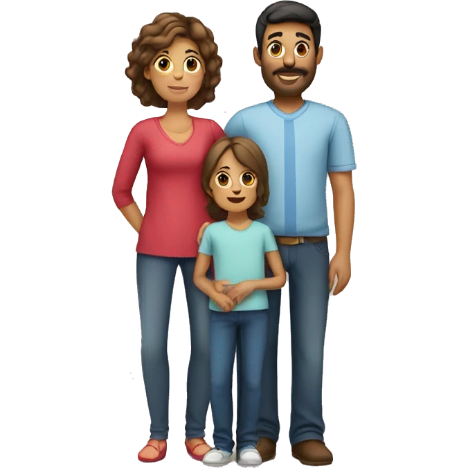 a spanish family with 2 parents and 2 children emoji