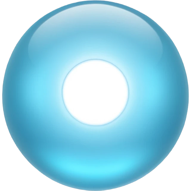 aesthtic round light blue emoji