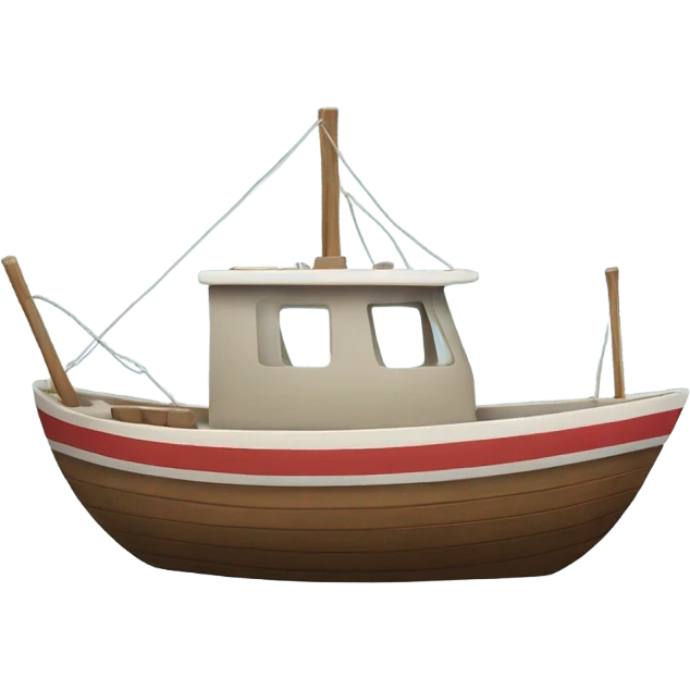 Boat with arms and legs and face emoji