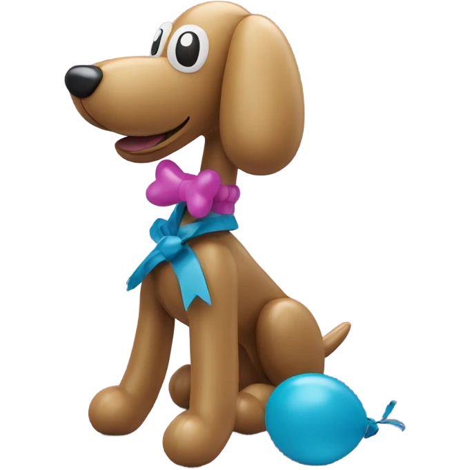 Simple classic balloon dog made from a balloon emoji