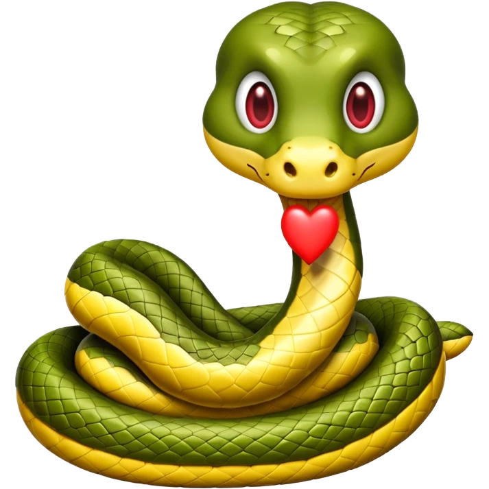 Snake with heart tongue emoji
