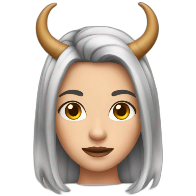 a girl with horns emoji