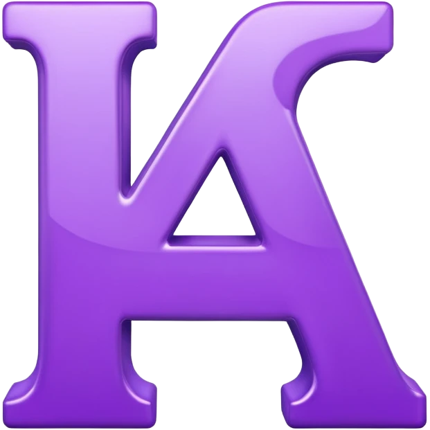 purple letter A emoji