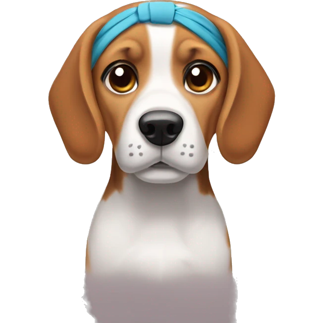 Beagle with a headband named Chèrie emoji