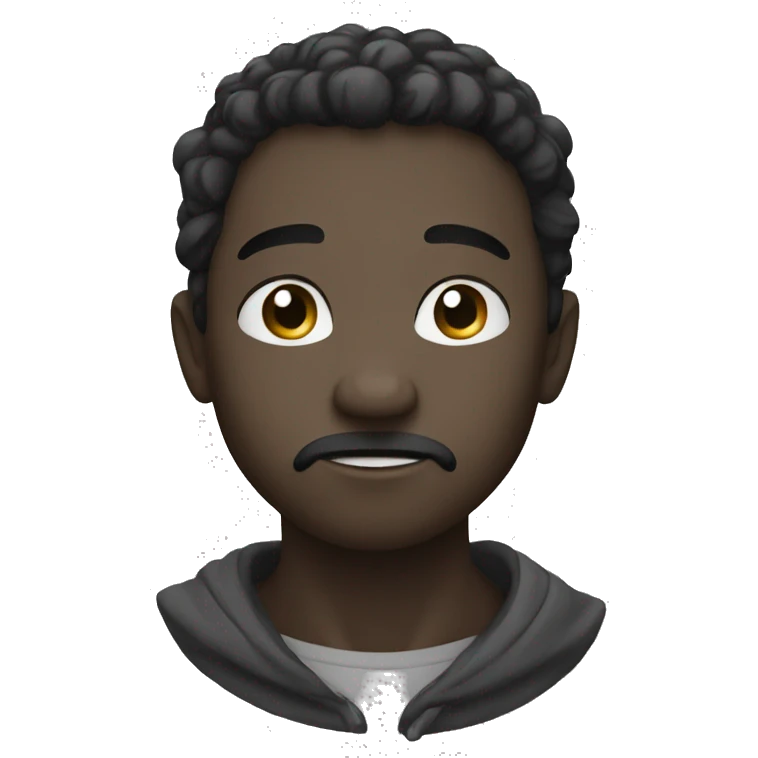 brave black and white circle face emoji