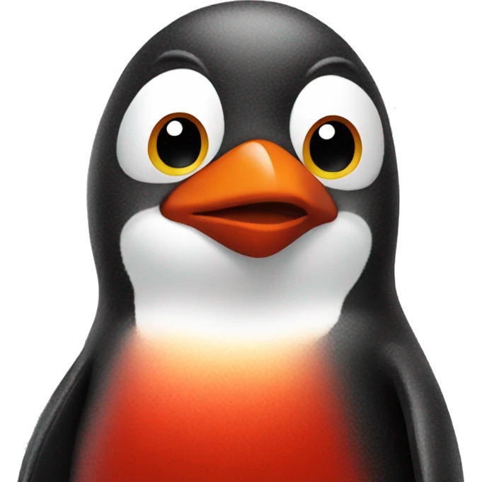 bright red pinguin emoji