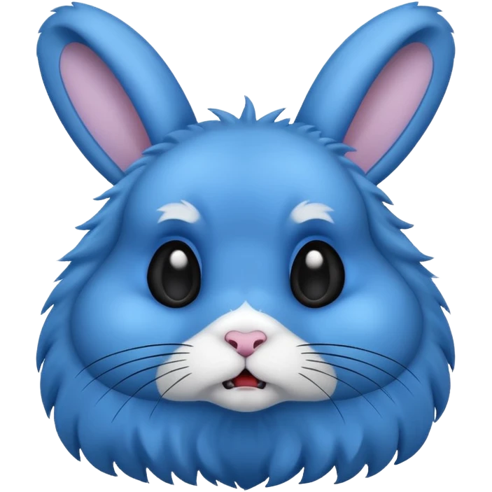 Lapin peur bleu noir emoji