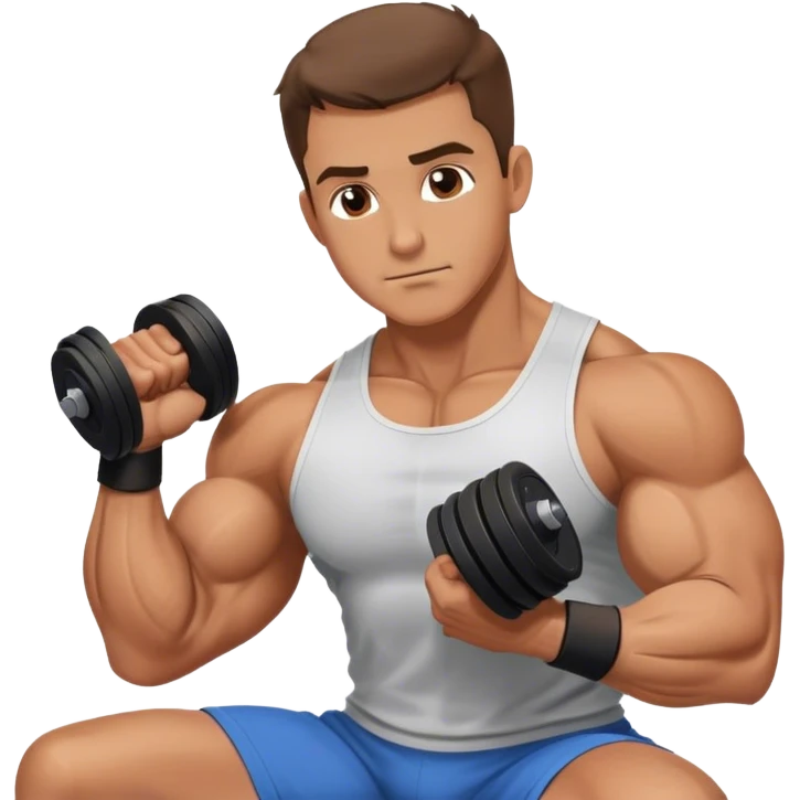 man weighted wrist curl emoji