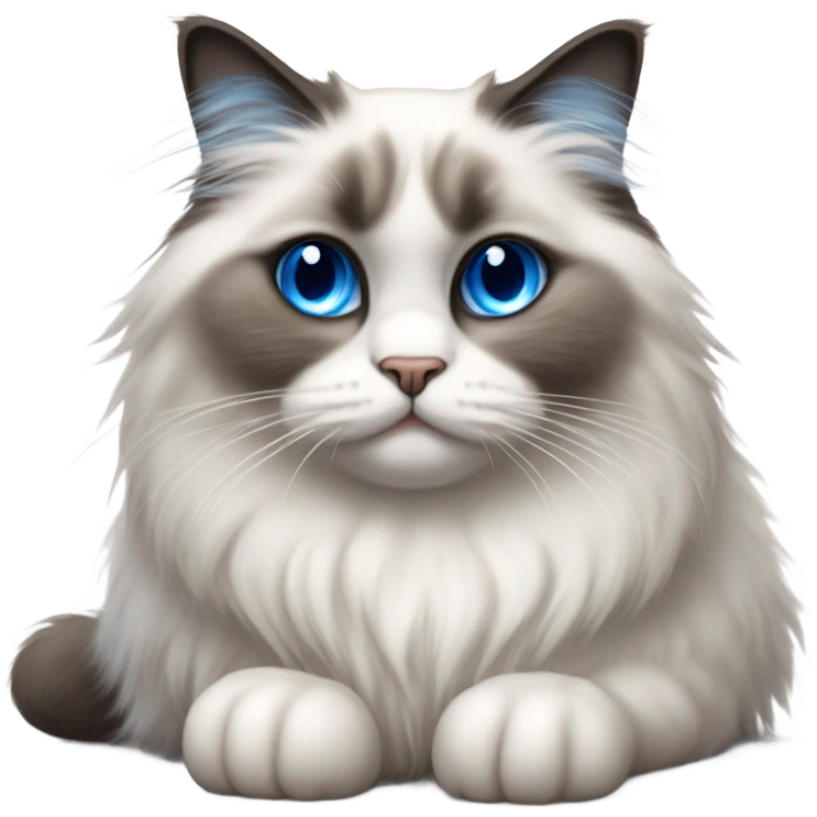 Sad ragdoll cat emoji