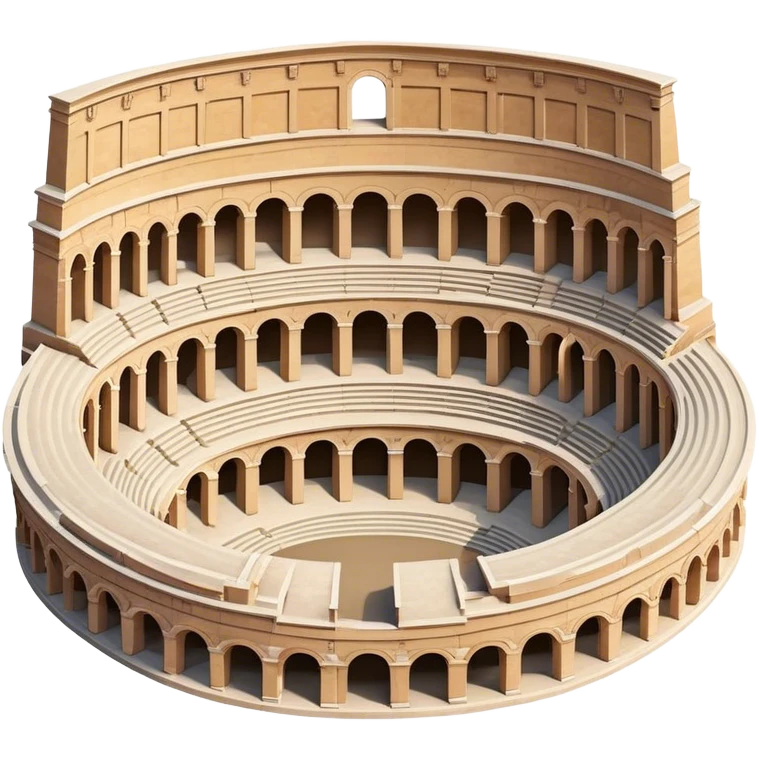 Cinematic Realistic Pula Arena Landmark Emoji, showcasing the ancient Roman amphitheater rendered with detailed weathered stone textures and dramatic lighting. emoji