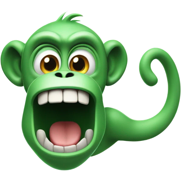 silly monkey with stinky breath emoji