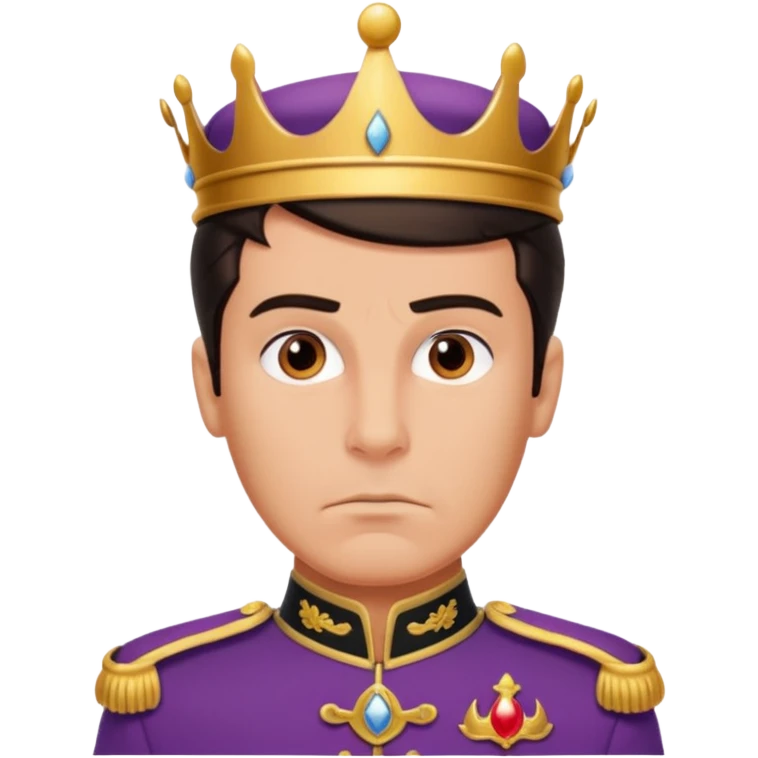 old adult prince eric with serious facial expression and prince uniform emoji