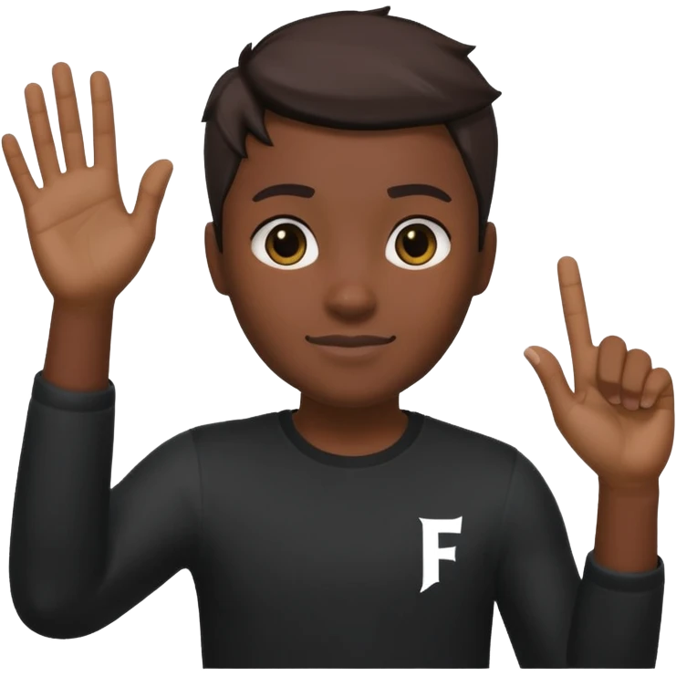 Que este 🙋🏾emoji envés que saludé haga con mano la forma de el emote de fornite toma la L emoji