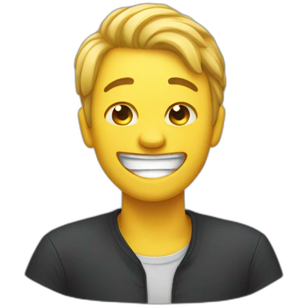 Person laughing pointed us emoji