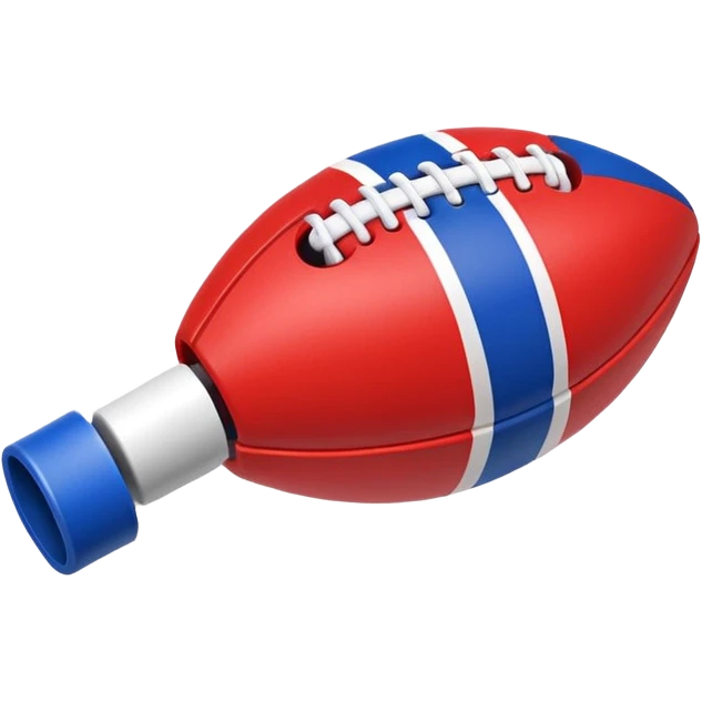 whistle nfl american football blue (#00A3E0) and red (#F9423A) emoji
