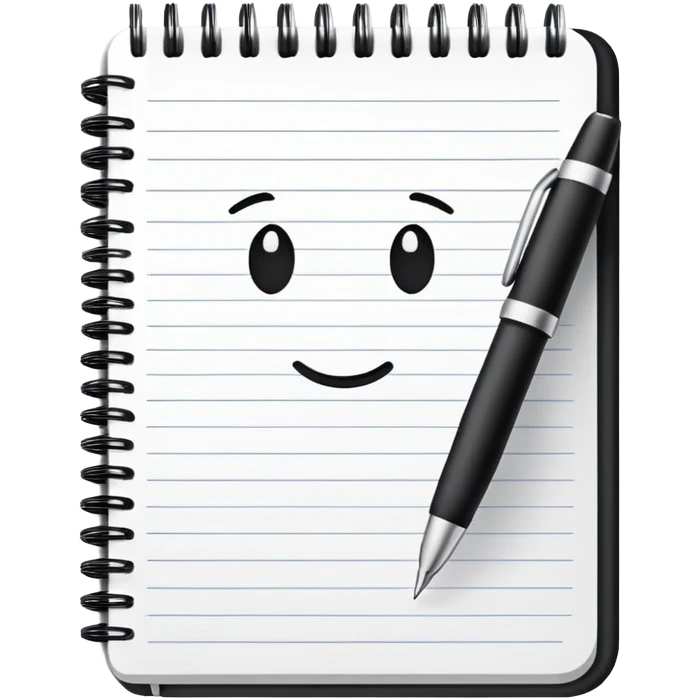 Notebook with pen emoji